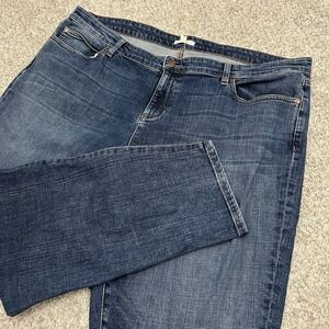 Eileen Fisher Jeans Womens Size 18 Blue Dark Wash Denim 28" Inseam Stretch